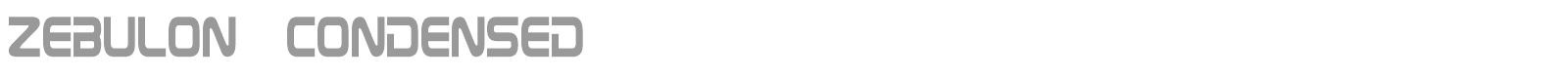 Zebulon font preview